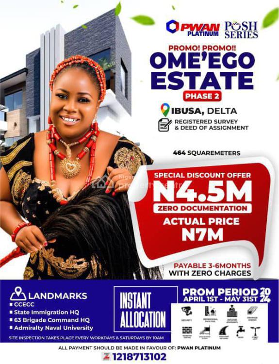 Mixed-use Land, Omeego Estate, Ibusa, Oshimili South, Delta, Mixed-use Land for Sale