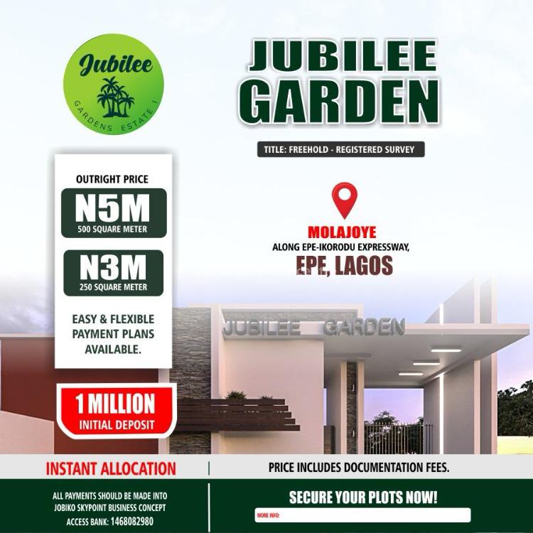 For Sale Mixeduse Land, *jubilee Garden Estate*molajoye,facing Epe