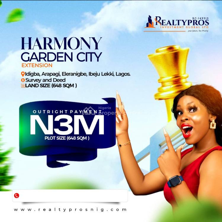 Luxury Dry Land, Harmony Garden, Arapagi Oloko, Ibeju Lekki, Lagos, Residential Land for Sale