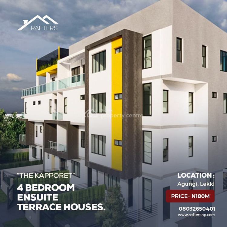 4 Bedrooms Ensuite Terraced Houses with Smart House Wiring, Agungi, Lekki, Lagos, Terraced Duplex for Sale