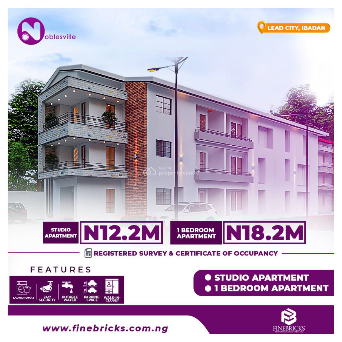 Studio Apartments, Lagos - Ibadan Expressway, By Lead City University, Ibadan, Oyo, Flat / Apartment for Sale