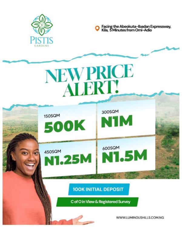 Affordable Plots of Dry Land with Great Potential for Massive Returns, Pistis Garden, Apata, Ibadan, Oyo, Mixed-use Land for Sale