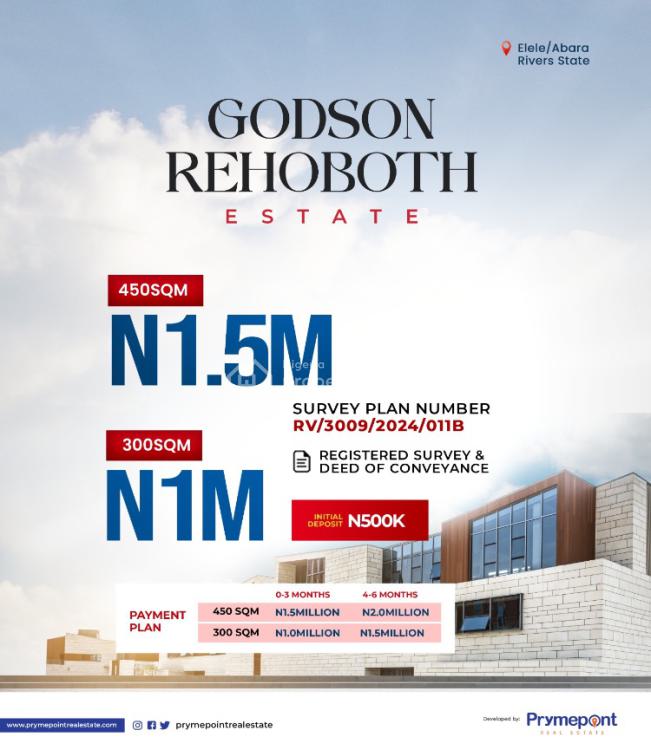 For Sale Affordable Plots Of Land, Godson Rehoboth Estate Elele/abara