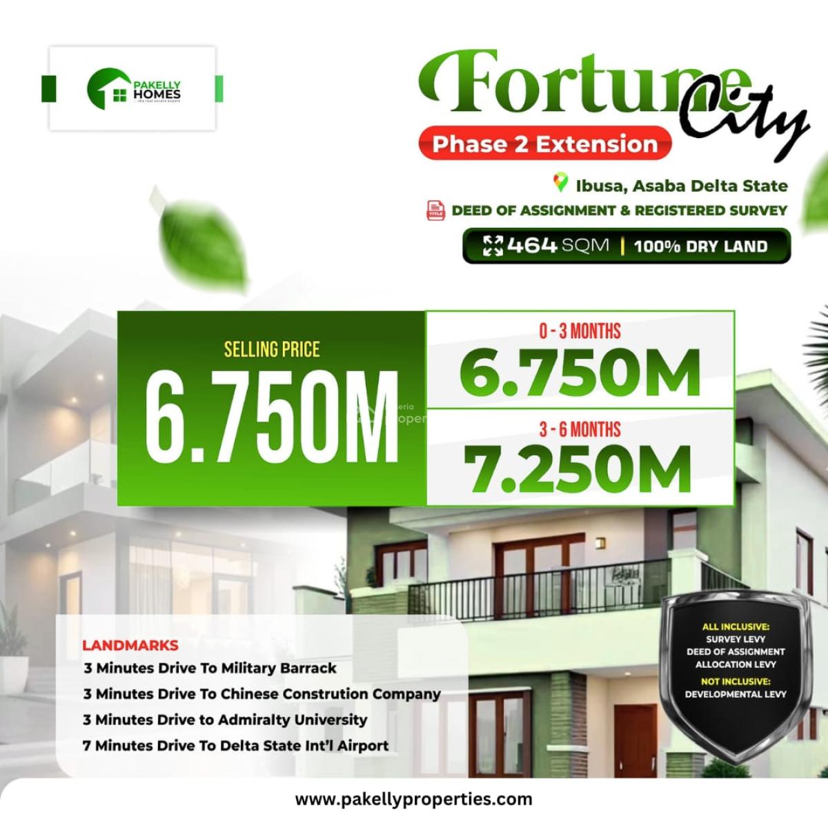 Affordable Plots of Residential Estate Land, Fortune City Ibusa Asaba Phase 2 Extension, Asaba, Delta, Residential Land for Sale