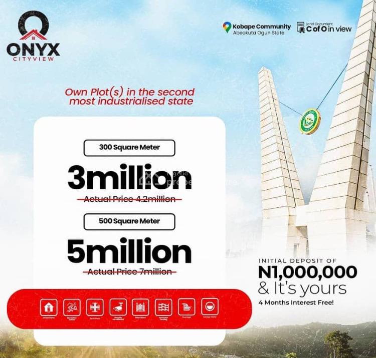 Affordable Plots of Land, Onyx Cityview Estate, Kobape, Abeokuta South, Ogun, Residential Land for Sale