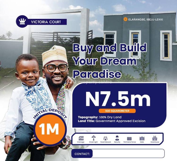 Plots of Land with Government Excision, Victoria Court, Eleranigbe, Ibeju Lekki, Lagos, Land for Sale