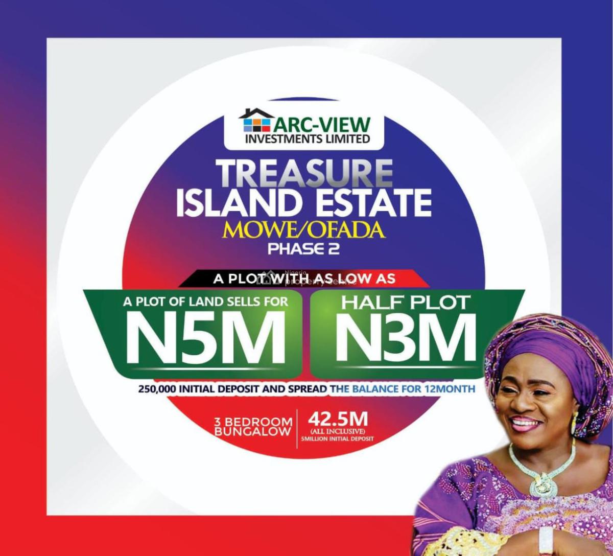 Govt Approved Estate Strategically Located Good Location, Treasure Estate Extension, Mowe Ofada, Ogun, Mixed-use Land for Sale