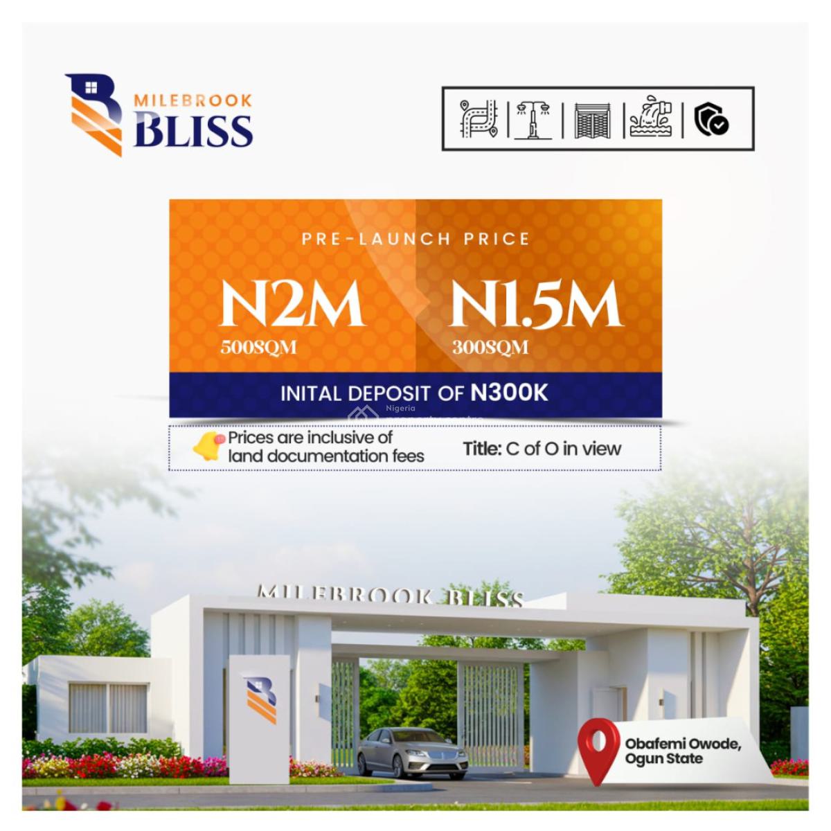 Luxury Government Approved Estate Land in a Good Location, Mibroook Bliss Off Abeokuta Road ,mowe, Obafemi Owode, Ogun, Mixed-use Land for Sale