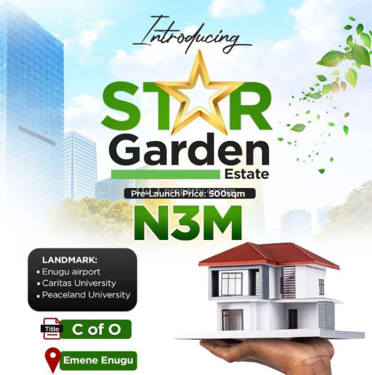 Land with C of O Suitable for Residential, Star Garden Estate, Emene, Enugu, Enugu, Residential Land for Sale