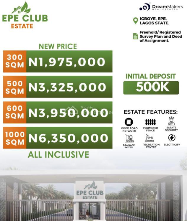 Estate with Accessible Road, Epe Club Estate, Epe, Lagos, Land for Sale