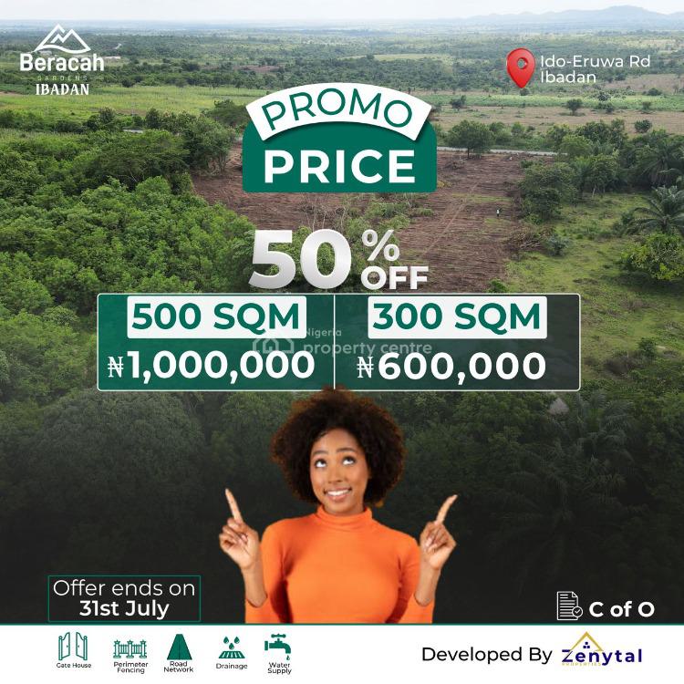 All Inclusive C of O, Ido-eruwa, Beracah Gardens, Ibadan, Oyo, Residential Land for Sale