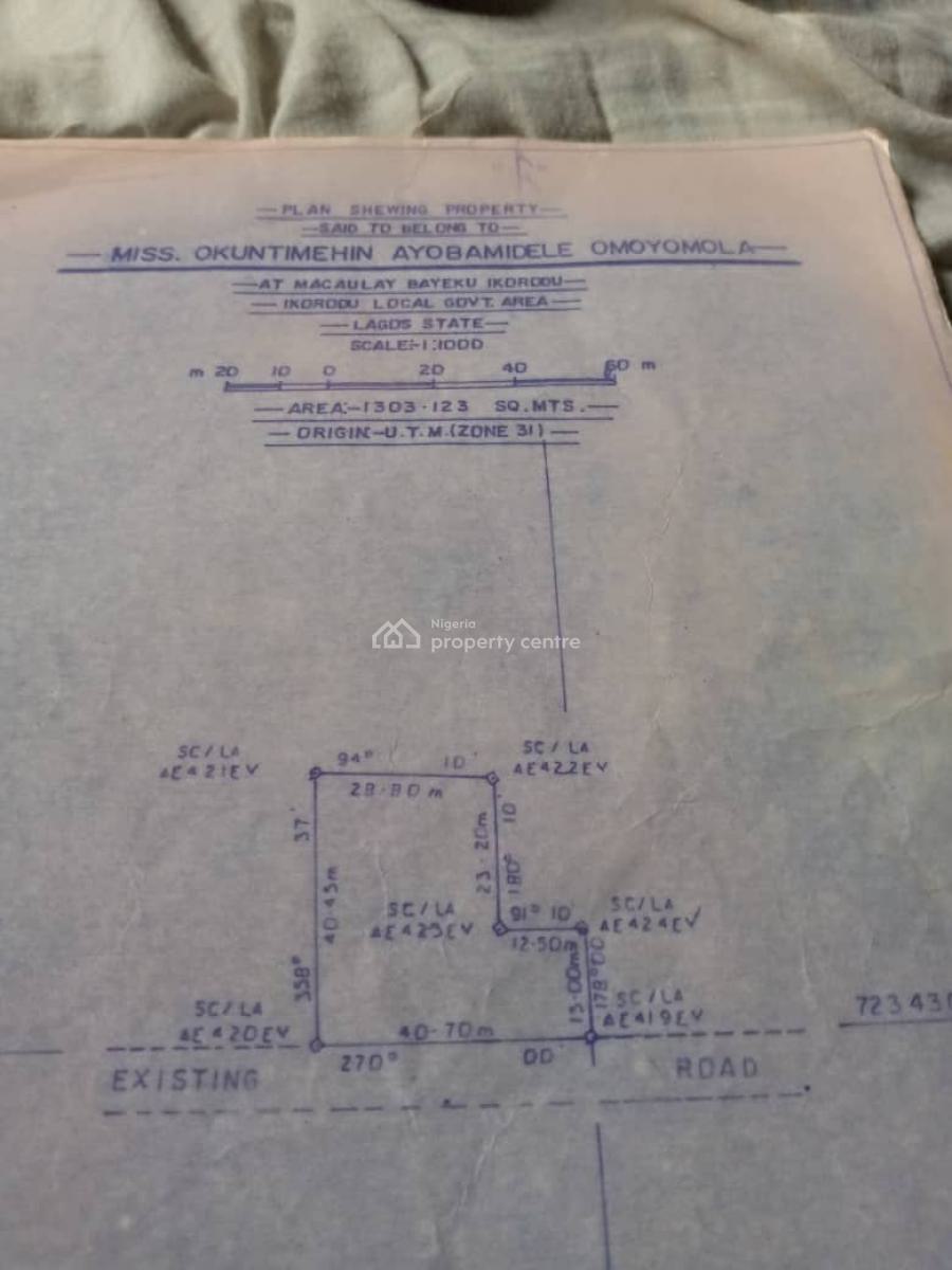 Full Plot of Land, Macaulay Off Bayeku Road, Igbogbo, Ikorodu, Lagos, Residential Land for Sale