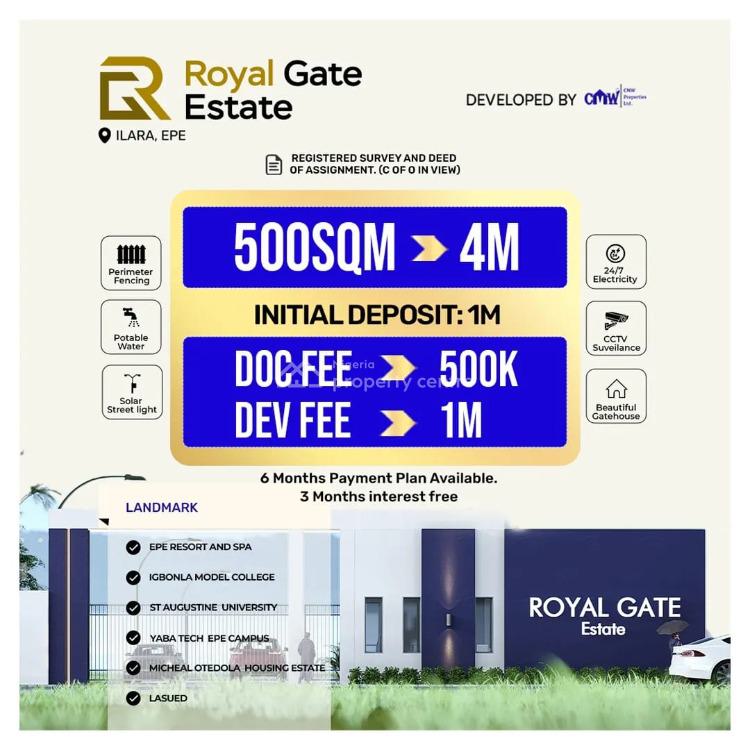 Estate Land, Royal Gate Garden, Epe, Lagos, Residential Land for Sale