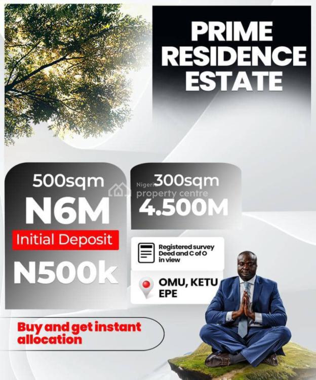 Prime Residence Land, Prime Residence, Epe, Lagos, Residential Land for Sale