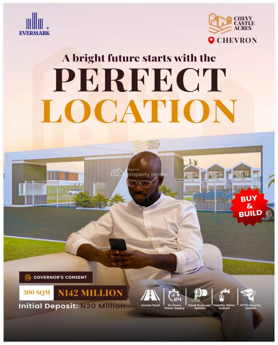 Luxury Estate Land (governors Consent) 300sqm, Chevron Drive, Lekki Phase 2, Lekki, Lagos, Residential Land for Sale