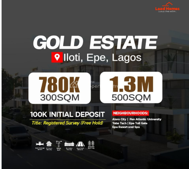 100% Dry Land, Gold Estate, Epe, Lagos, Mixed-use Land for Sale