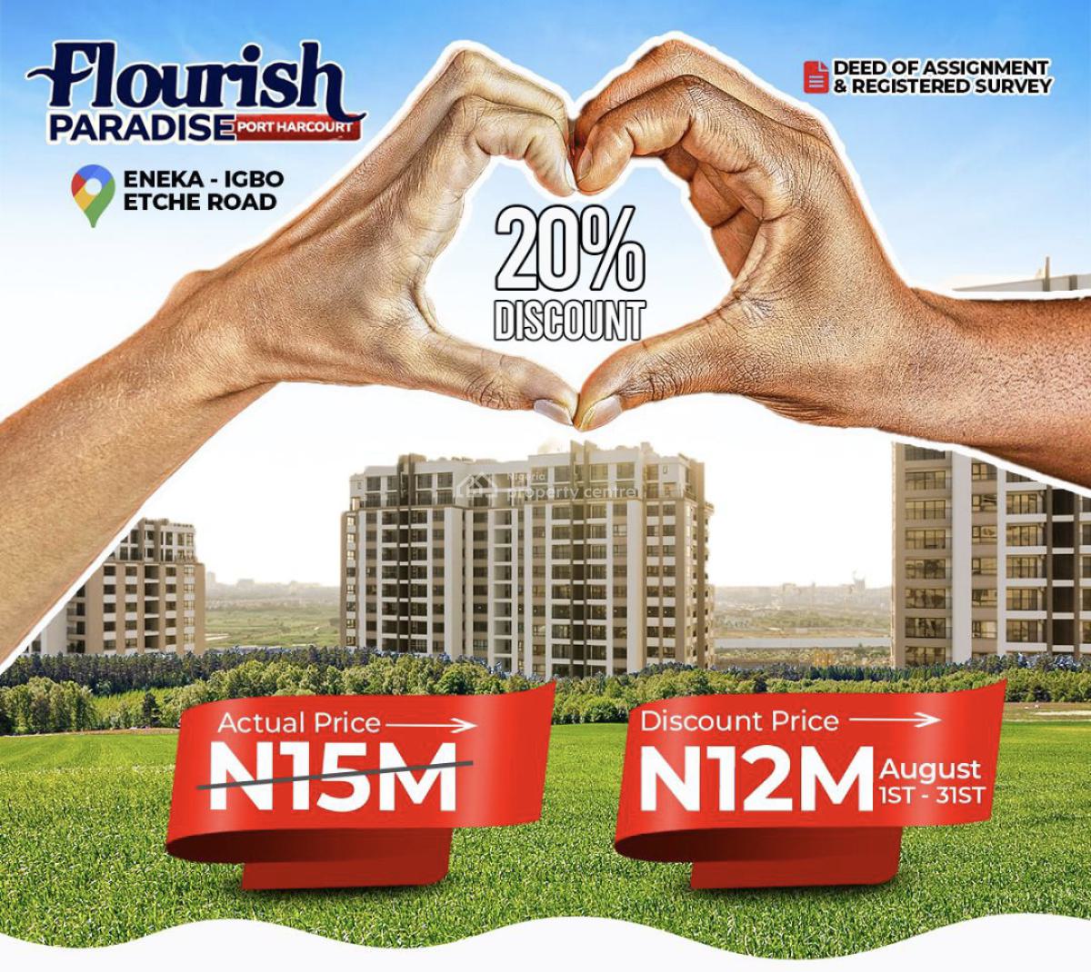 Available Plots of Land, Flourish Paradise Estate, Igbo Etche Road, Eneka, Port Harcourt, Rivers, Land for Sale