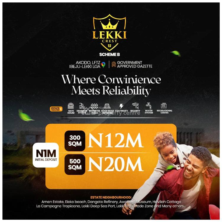 Government Approved Gazette Land, Akodo, Close to Dagote Private Jetty, Lekki Crest Estate Scheme B, Ibeju Lekki, Lagos, Residential Land for Sale
