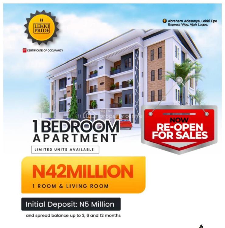 Luxury One Bedroom Apartment, Ajiwe, Ajah, Lagos, Block of Flats for Sale
