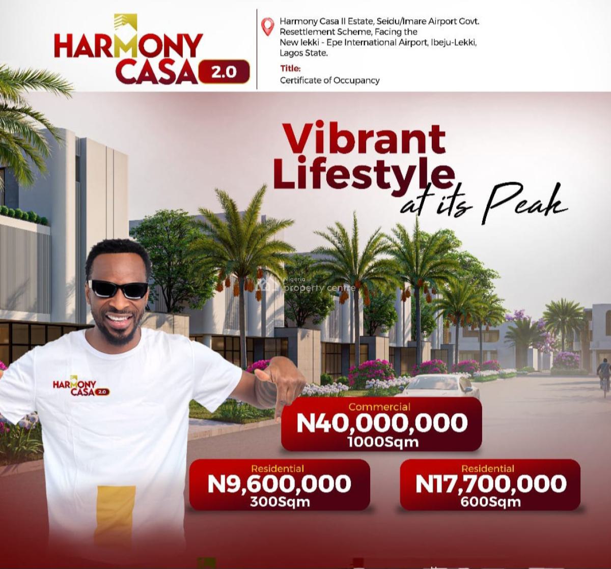100% Dry Land with Instant Allocation, Harmony Casa with C of O Located Facing Lekki - Epe Expressway, Eleranigbe, Ibeju Lekki, Lagos, Mixed-use Land for Sale