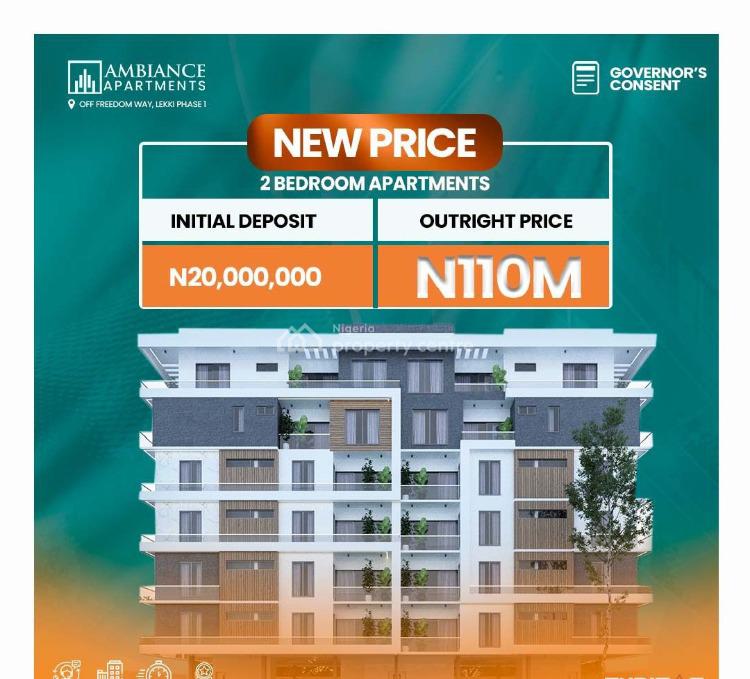 2 Bedroom Apartment for Off Plan Ambiance Apartments, Freedom Way, Lekki Phase 1, Lekki, Lagos, Block of Flats for Sale