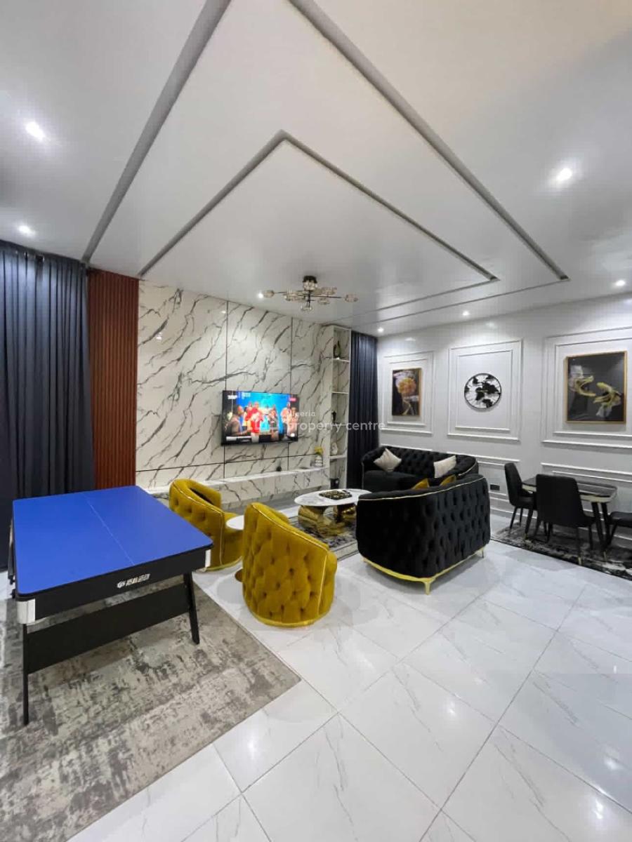 Fully Furnished 4 Bedroom Terrace Duplex with 24/7 Light, Ps5, Lekki, Lagos, Terraced Duplex Short Let