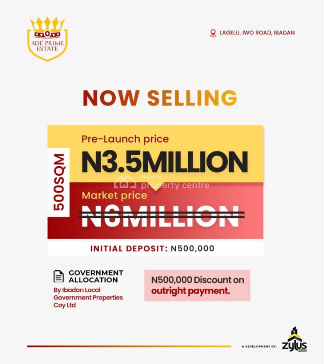 Lands Available, Ade Prime Estate., Lagelu, Oyo, Residential Land for Sale