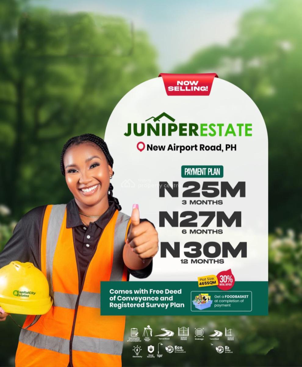 Available Plots of Land, Juniper Estate, New Airport Road, Port Harcourt, Rivers, Land for Sale