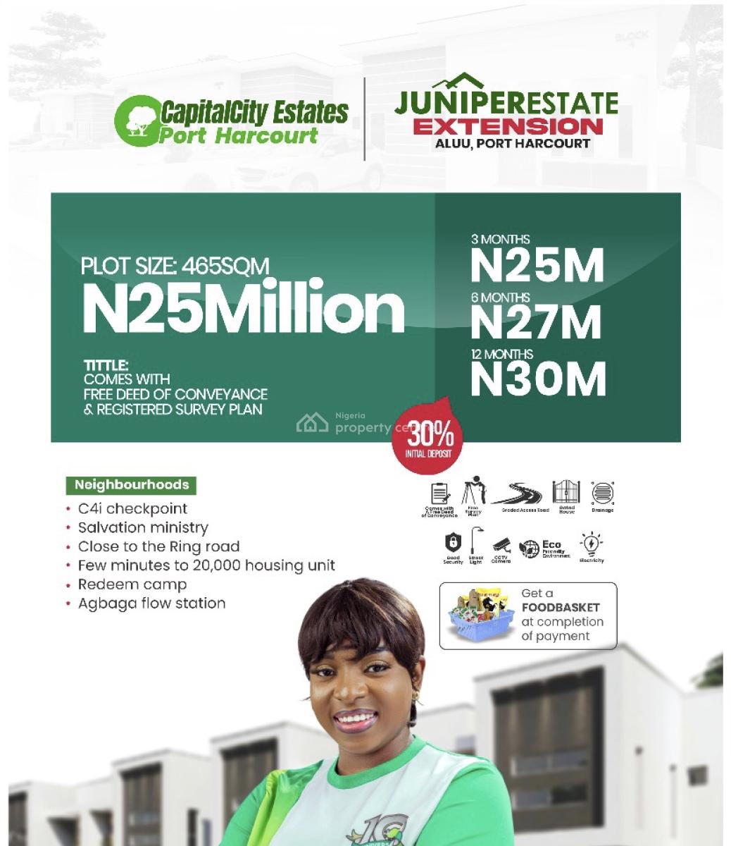 Lands, Juniper Estate, Aluu, New Airport Road, Port Harcourt, Rivers, Mixed-use Land for Sale