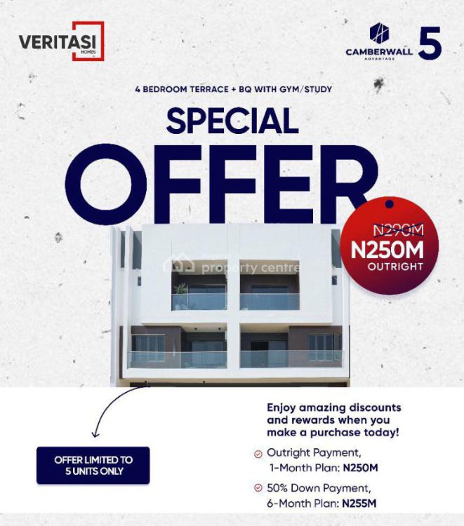 Flood Free and Investment Secured 4 Bedroom Terrace with C of O, Freedom Way, Off Lekki/epe Express Way, Lekki Phase 1, Lekki, Lagos, Flat / Apartment for Sale