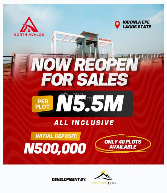 The Best Landed Property with Majestic Features and Development, After St. Augustine University and Michael Otedola Housing Estate, Epe, Lagos, Residential Land for Sale