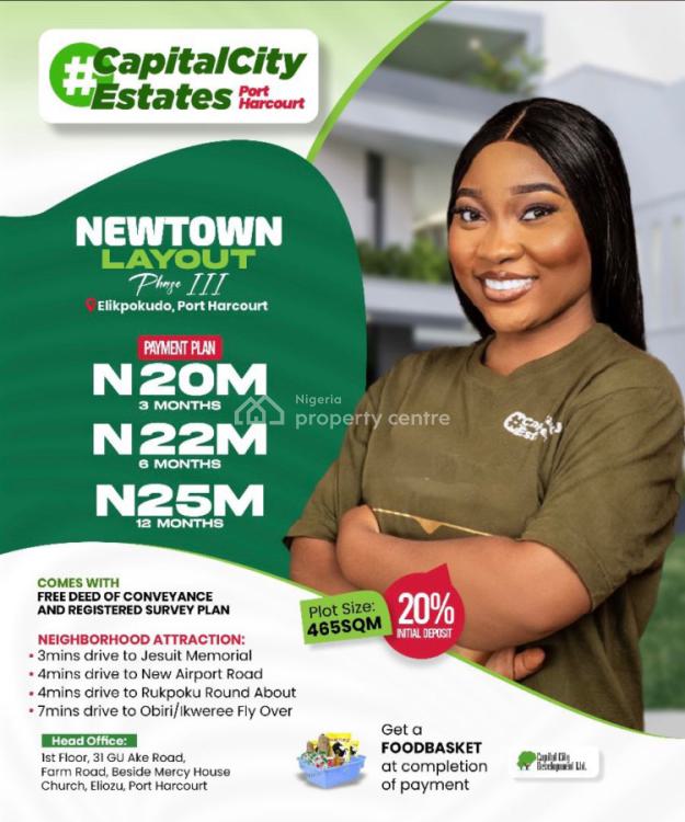 Land, New Town Phase 3, Elipkwuo Ring Road, Port Harcourt, Rivers, Residential Land for Sale