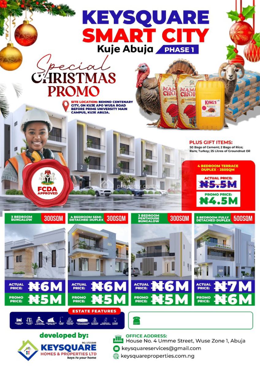 5 Bedroom Duplex Plot in an Estate, Kuje, Abuja, Residential Land for Sale