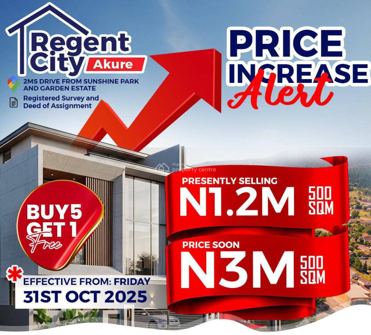 Most Affordable Land in Akure,price Increases on October 31st, Near Owena Military Cantonment, Akure, Ondo, Land for Sale