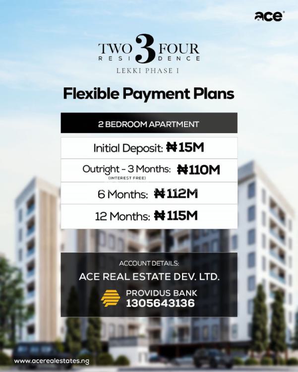 Two3four Residence, Lekki Phase 1, Lekki, Lagos, Block of Flats for Sale