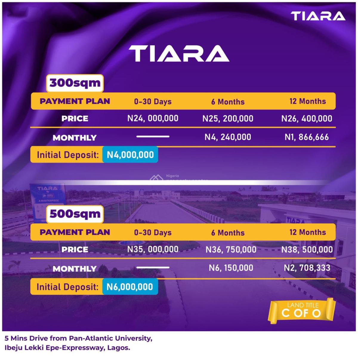 Available Plots of Land, Tiara Estate, Ibeju Lekki, Lagos, Residential Land for Sale