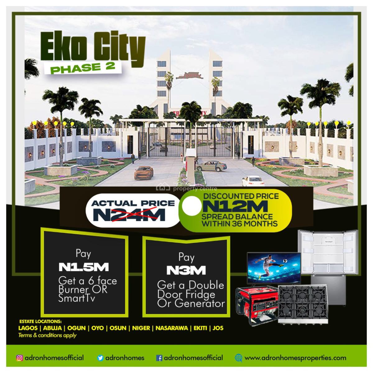 an Estate Land, Eko City Park and Gardens, Ibeju Lekki, Lagos, Residential Land for Sale