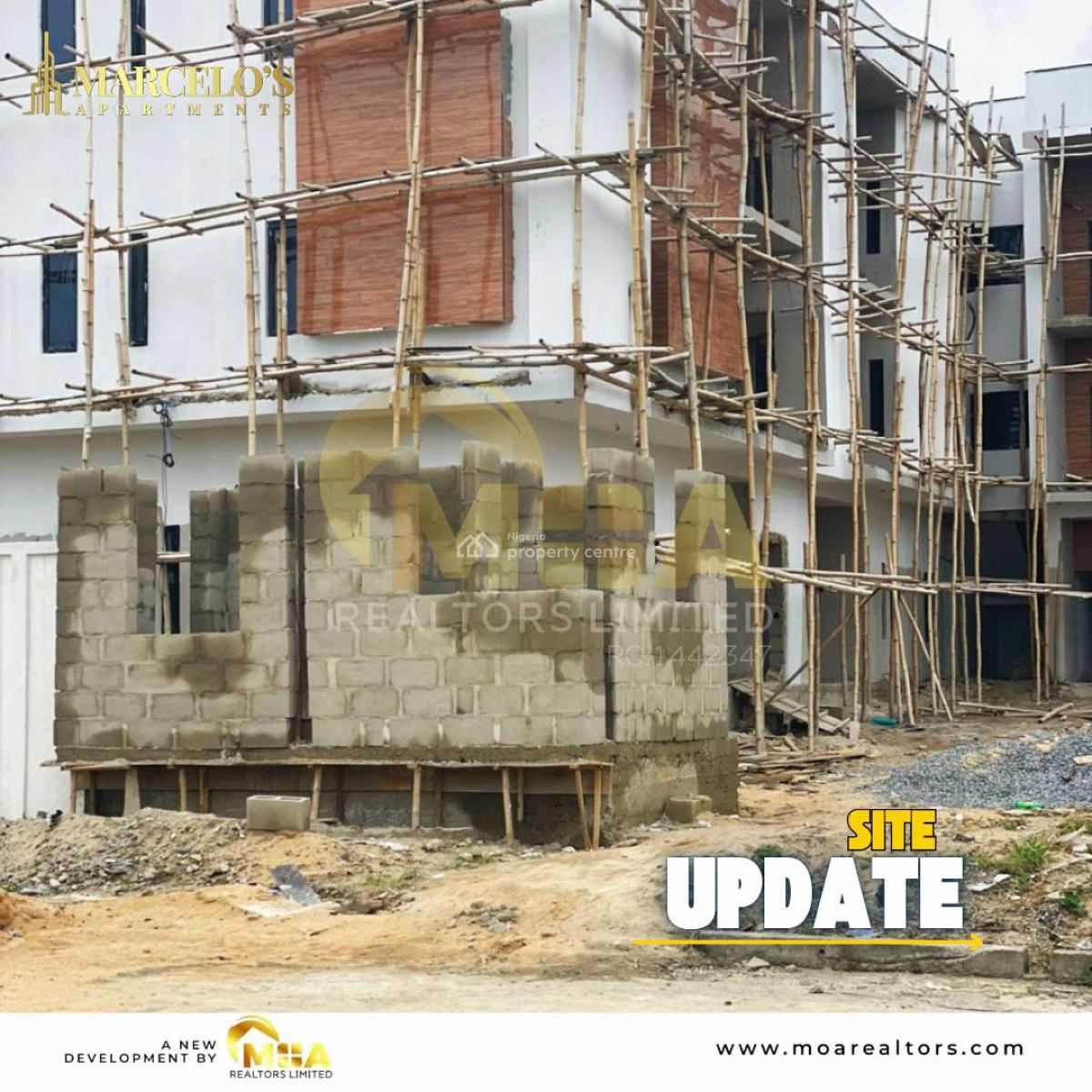 Luxury 2 Bedroom Flats with Excellent Features in Developed Area, Marcelo Luxury, Lekki Phase 2, Lekki, Lagos, Block of Flats for Sale