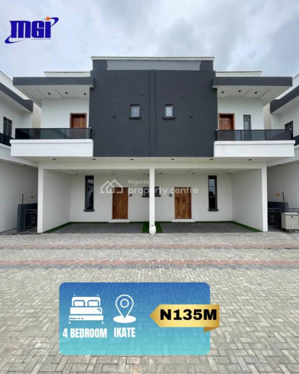 Luxurious 4 Bedroom Terraced Duplex with Pool & Bq, Ikate, Lekki, Lagos, Terraced Duplex for Sale