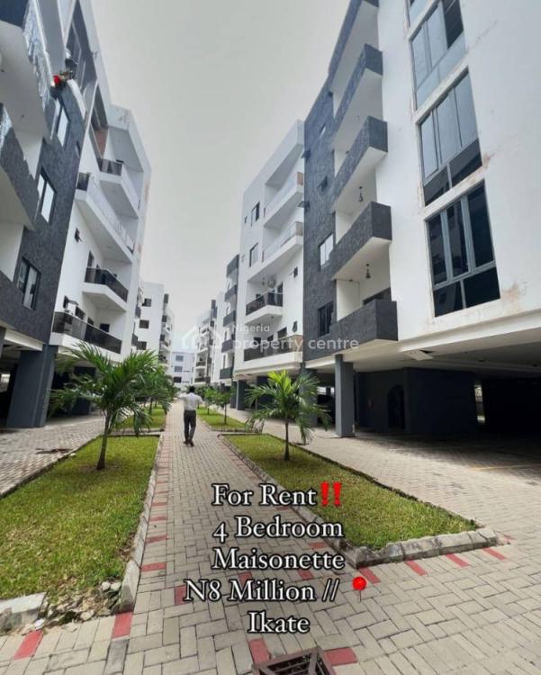 Spacious and Comfortable 4 Bedroom Maisonnette, Ikate, Lekki, Lagos, Flat / Apartment for Rent