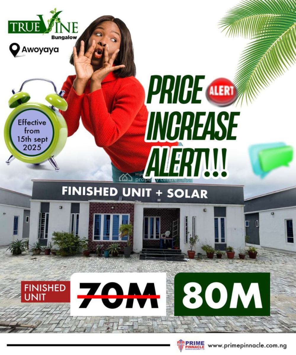 3 Bedrooms Bungalow in a Lovely and Secured Estate, Trueview Estate Bungalow, Oribanwa, Ibeju Lekki, Lagos, Detached Bungalow for Sale