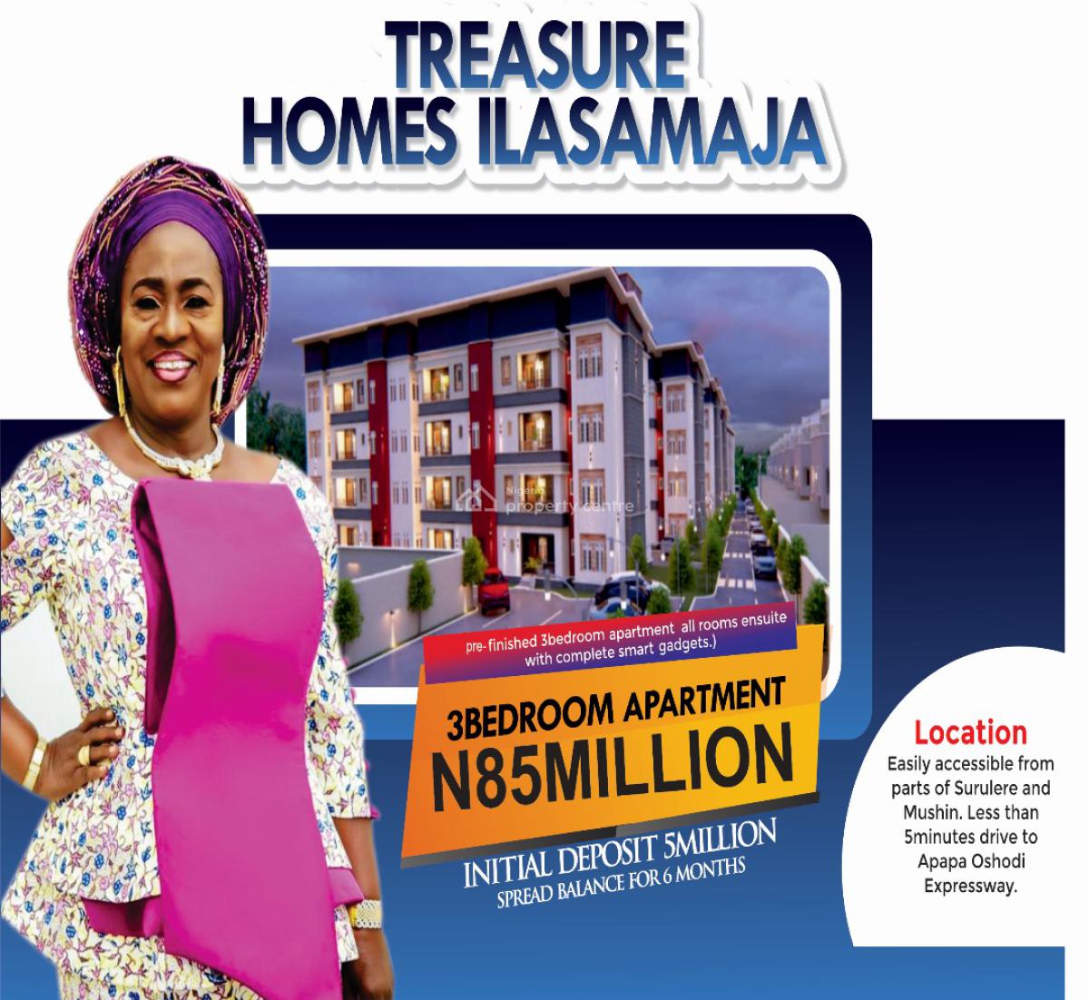 3 Bedrooms Apartment, Treasure Homes, Ilasamaja, Mushin, Lagos, Flat / Apartment for Sale