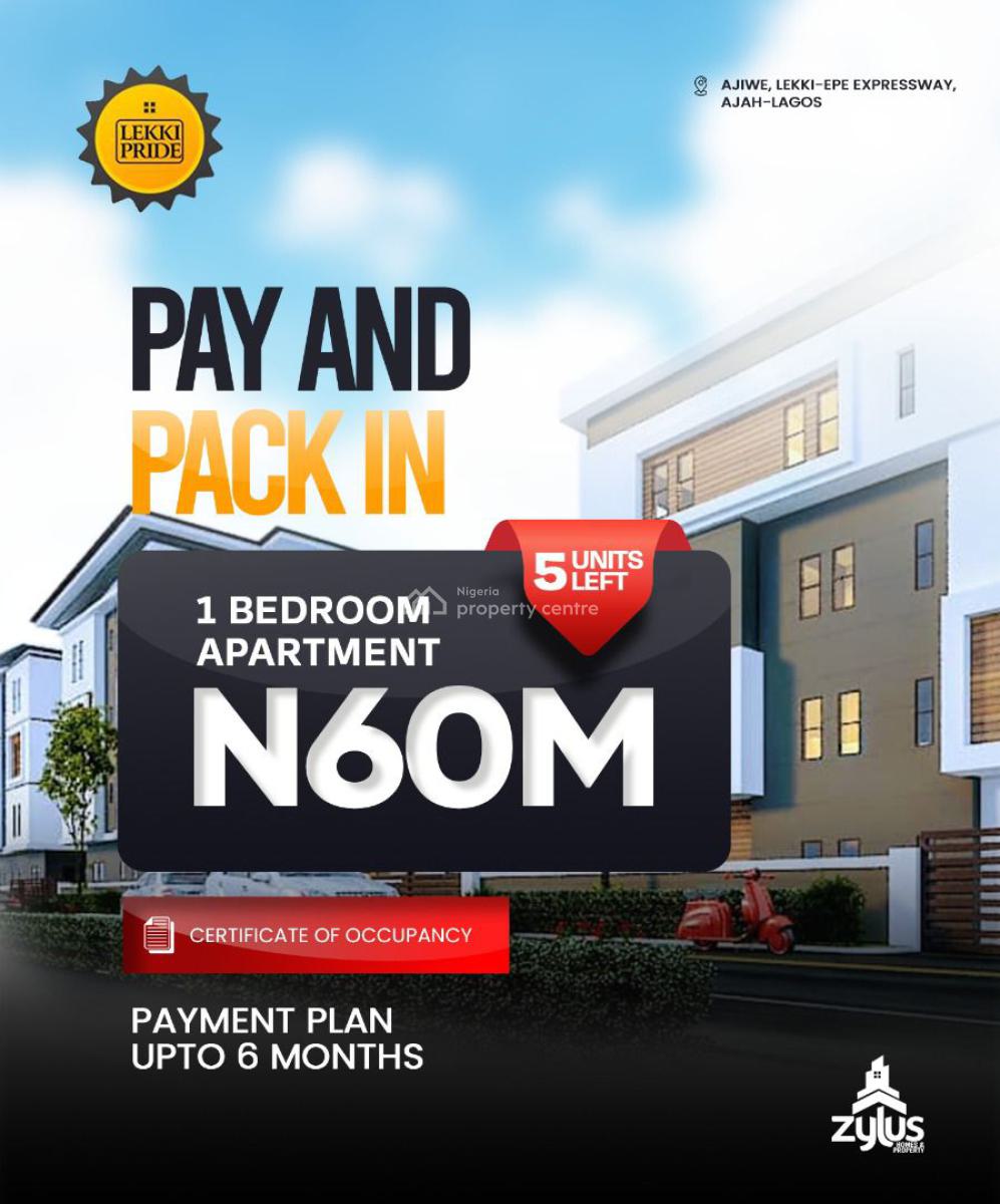 One Bedroom Apartment in a Lovely and Secured Estate, Lekki Pride 1, Beside Royal Garden Estate, Ajiwe, Ajah, Lagos, Flat / Apartment for Sale
