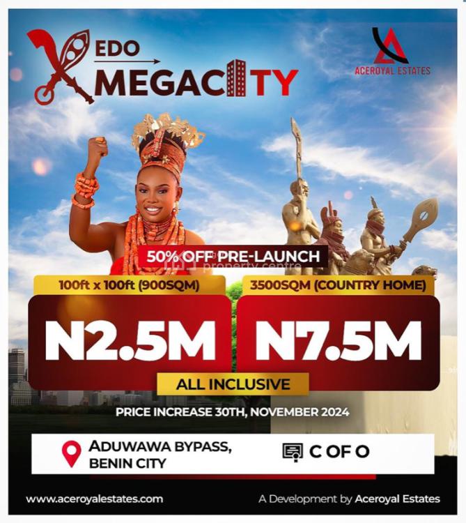 Affordable Plots of Land, Edo Mega City, Aduwawa By-pass, Benin, Oredo, Edo, Mixed-use Land for Sale