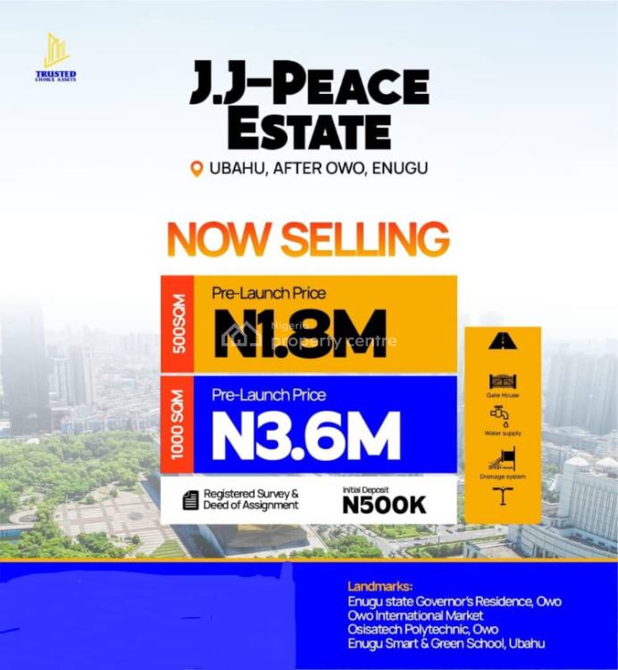 J-j Peace Estate, Osisatech Polytechnic Owo, Enugu, Enugu, Residential Land for Sale