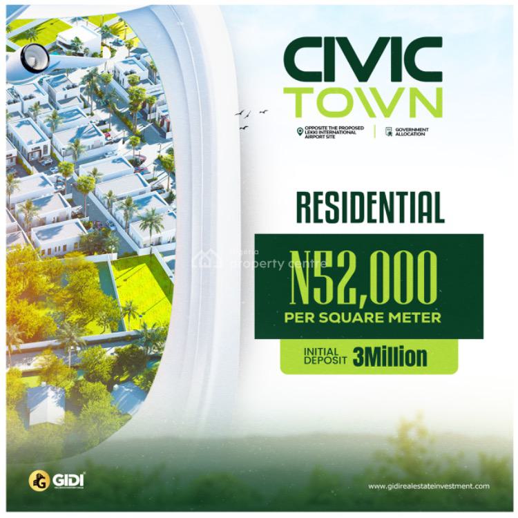 Civic Town Estate- a Confluence of Rich Heritage & Modern Facilities, Opposite Proposed Lekki International Airport, Ibeju Lekki, Lagos, Mixed-use Land for Sale