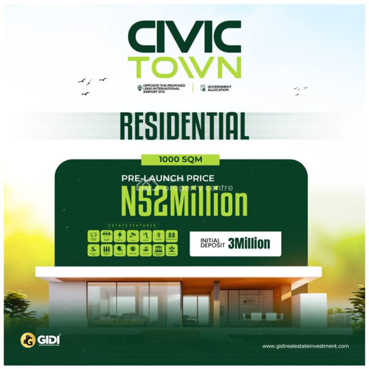 Civic Town Estate- a Confluence of Rich Heritage & Modern Facilities, Opposite Proposed Lekki International Airport, Ibeju Lekki, Lagos, Mixed-use Land for Sale