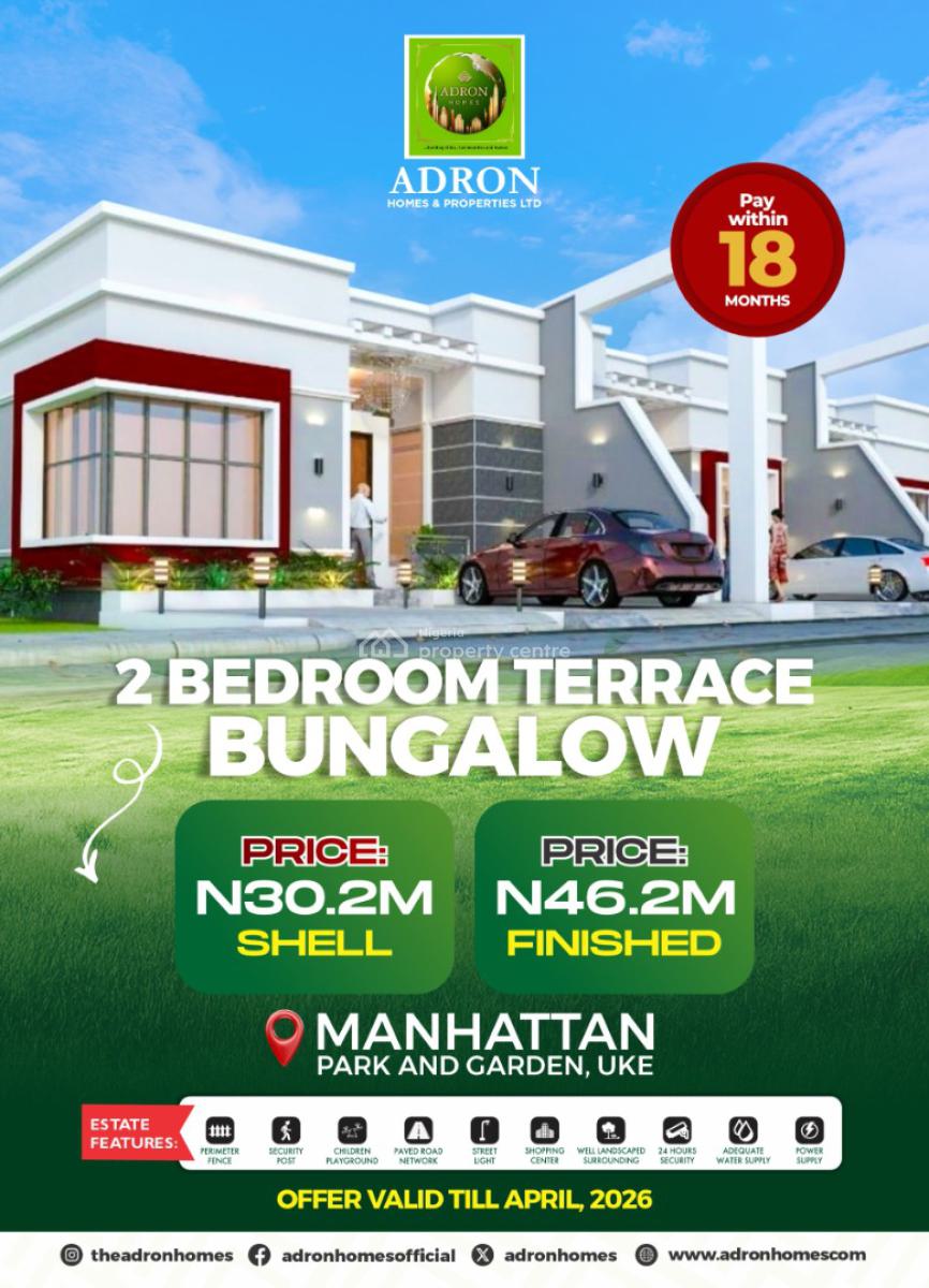 2 Bedroom Bungalow, Manhattan Parks and Gardens 1, Abuja -keffi Express Way., Karu, Nasarawa, Terraced Bungalow for Sale