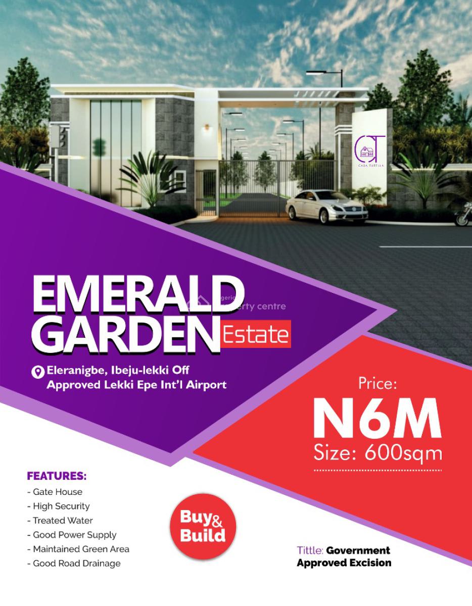 Plots of Land, Emerald Garden Estate, Eleranigbe, Ibeju Lekki, Lagos, Residential Land for Sale