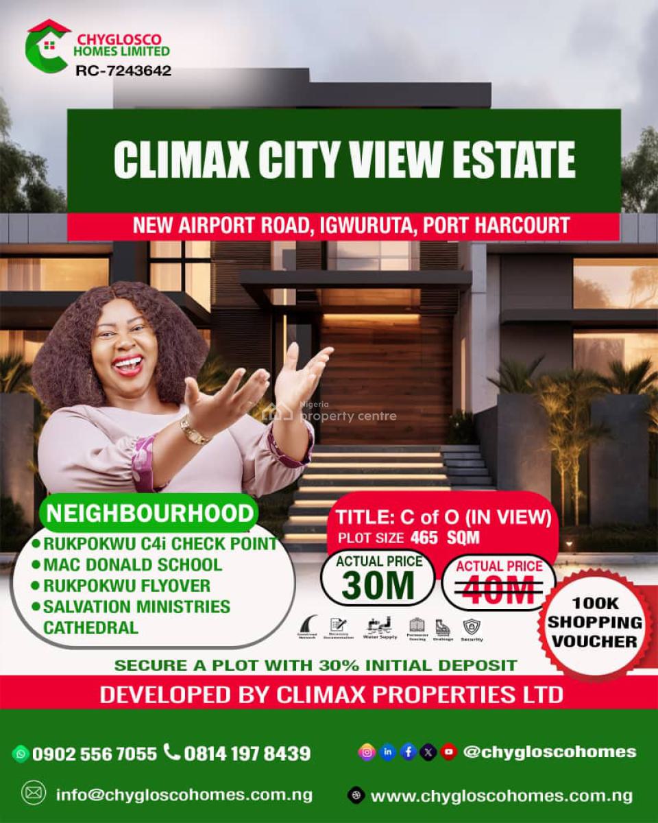Luxury Plots of Land, Climax City View Estate, Igwuruta, Port Harcourt, Rivers, Mixed-use Land for Sale